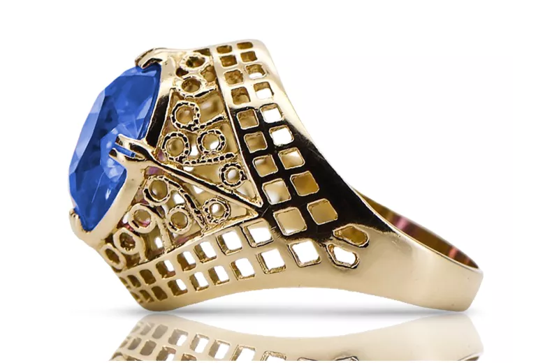 Safir Aur galben 14K Inel Vintage vrc030y